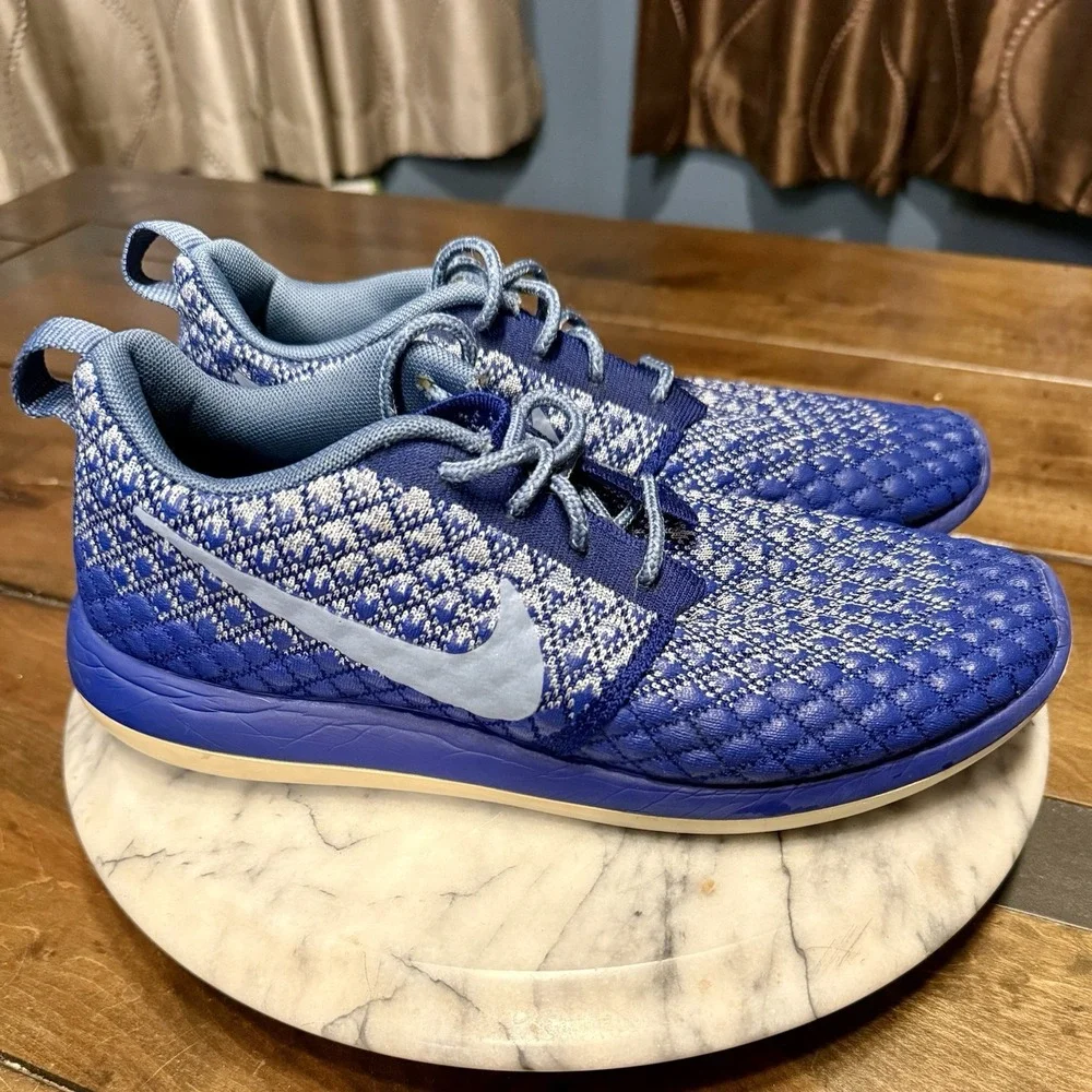 Nike Roshe Two Flyknit 365 Deep Royal‎ Blue 861706-400 Women Sz 8 EU 39 UK 5.5